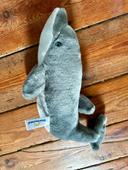 Marineland Grand dauphin peluche doudou gris 38cm yeux bleu animaux marins