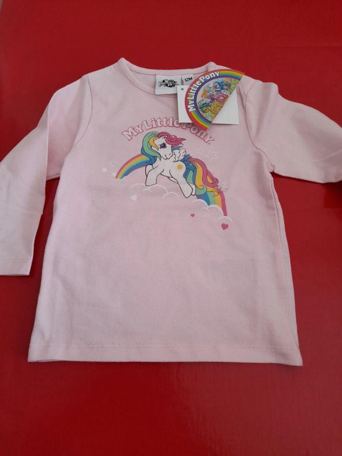 Jegging "Z" & tee-shirt "petit poney" 12 mois neufs - photo numéro 2