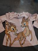 Tee shirt rose Bambi