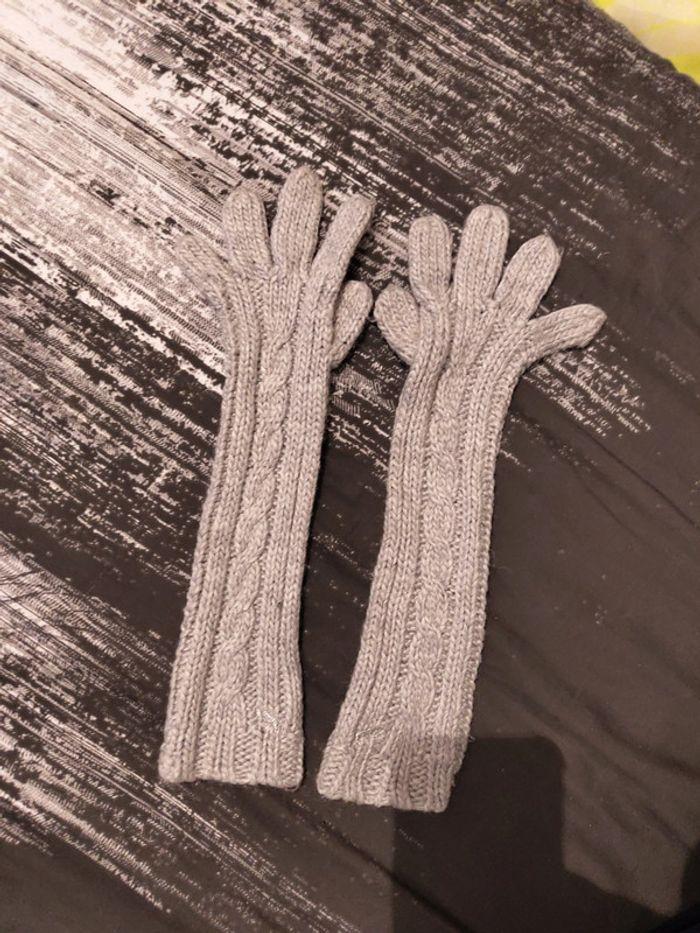 Gants longs laine gris h&m - photo numéro 1