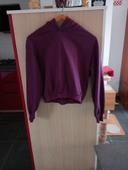 Sweat à capuche violet taille S