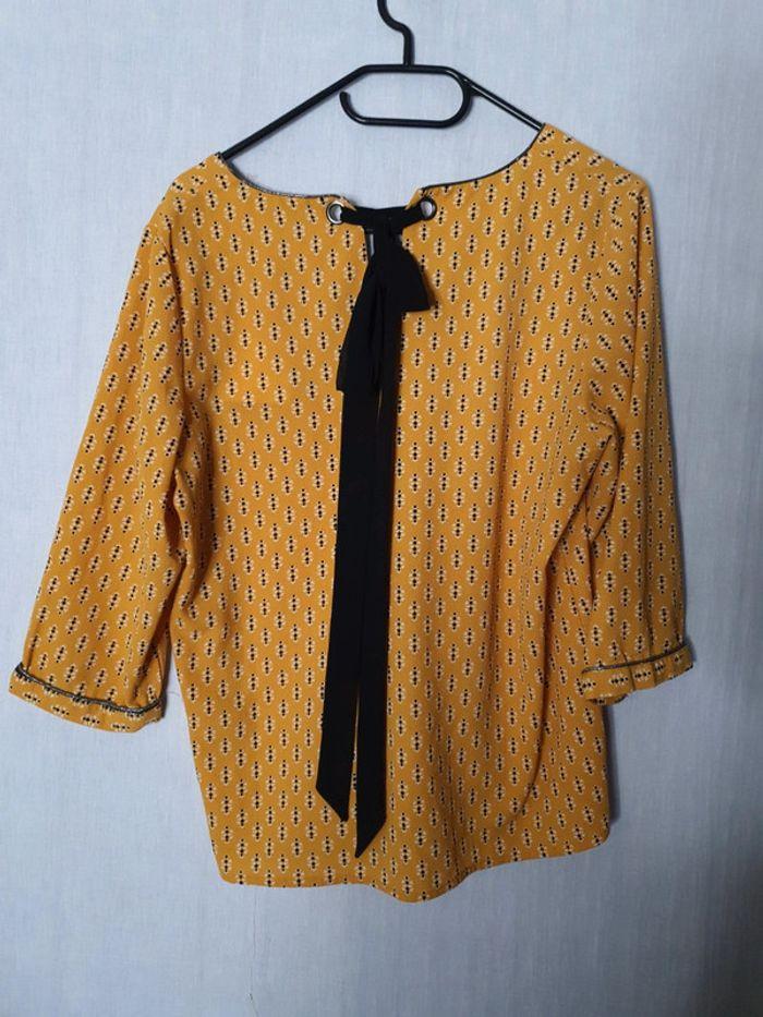 Blouse jaune à motifs - photo numéro 4