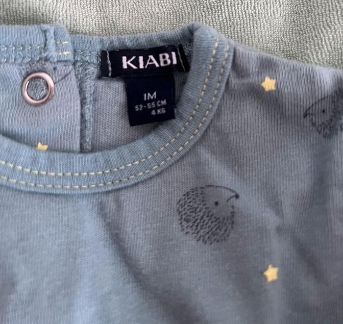 Pyjama /grenouillère bleue Kiabi taille 1 mois - photo numéro 4