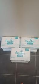 lot de 3 paquets taille 2 (4-8 kilos) pampers premium protection