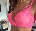 Soutien gorge rose en dentelle 85D