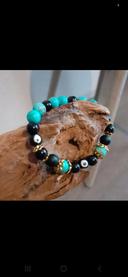 Bracelet perles turquoise 8mm