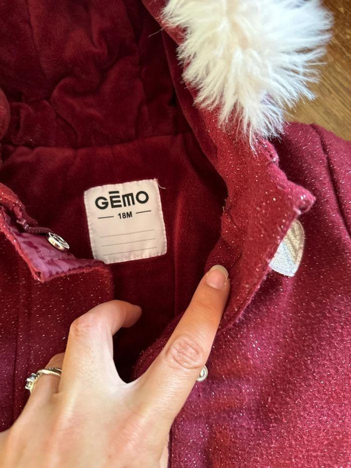 Manteau gemo 18 mois bordeaux - photo numéro 2