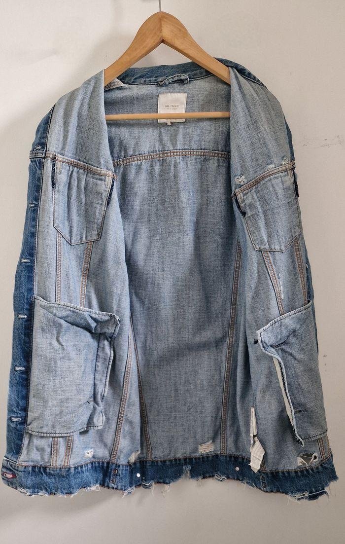 📌 Veste Longue Destroy Over Size en Jean Zara - photo numéro 4