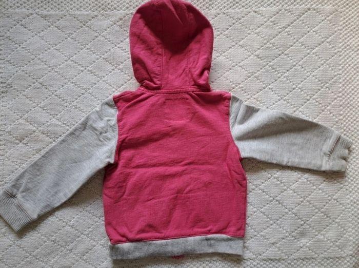 Sweat à capuche zippé rose/gris Domyos fille 2 ans - photo numéro 7