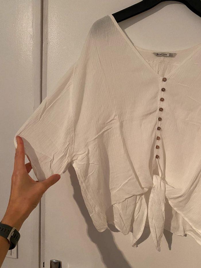 Blouse légère blanche Stradivarius - photo numéro 2