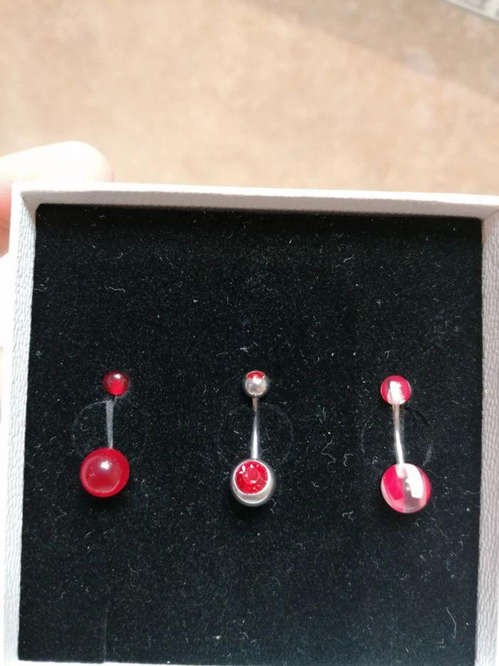 Lot de 3 piercing nombril