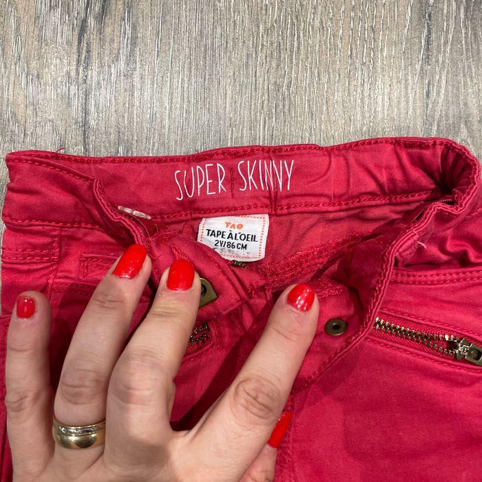 Jeans skinny 2 ans rouge - photo numéro 1