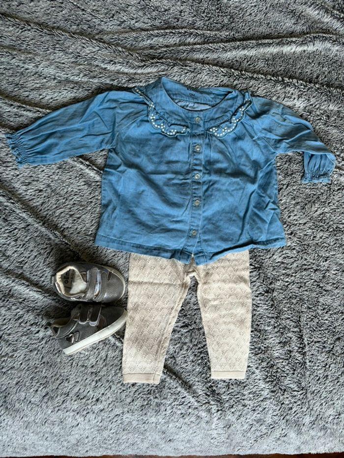 Ensemble bébé fille + chaussures - photo numéro 1