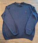 Pull Chaps Ralph Lauren Col Rond Vintage Marine Logo Brodé Taille XL