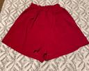 Short taille haute rouge