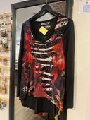 Haut manches longues Desigual noir et rouge