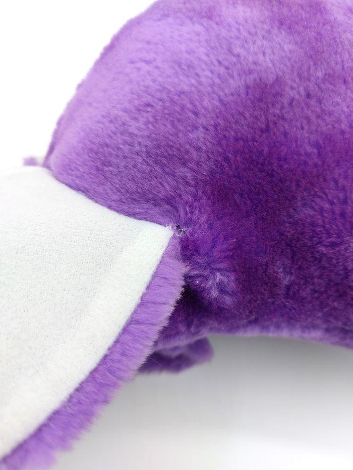 Peluche doudou canard violet orange blanc yeux durs 25 cm ancien ? - photo numéro 7