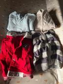 Lot de 4x gilets/ pull en 6 mois