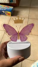 Veilleuse papillon violet