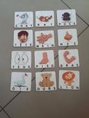 Lot de 12 mini puzzles d'apprentissage mots