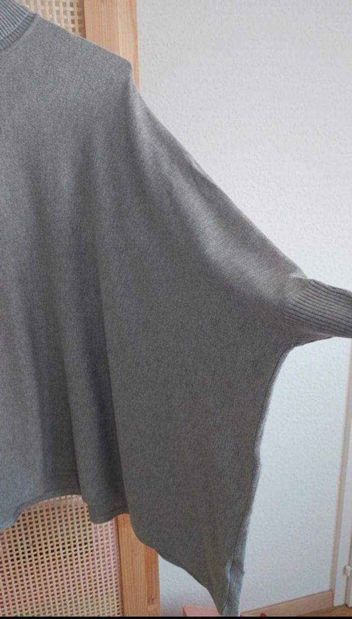 Poncho gris col roulé Alfani taille S - photo numéro 3