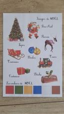 Affiche plastifiée noel montessori