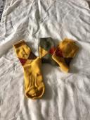 3 paires de chaussettes enfant en taille 27-30 dans les tons moutarde et kaki