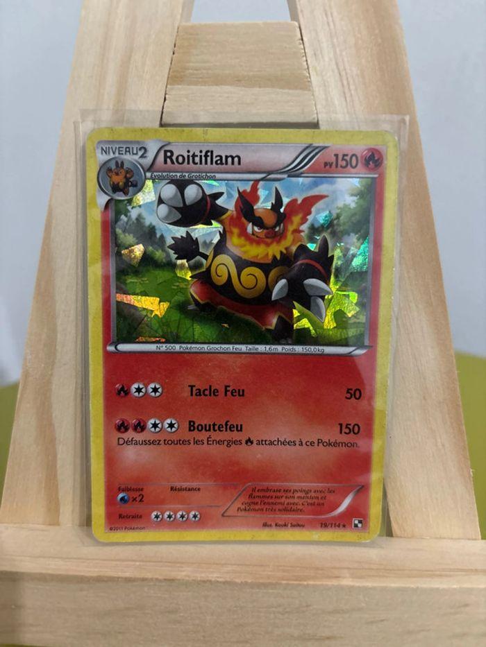 Carte Pokémon roitiflam 19/114 holo - photo numéro 1