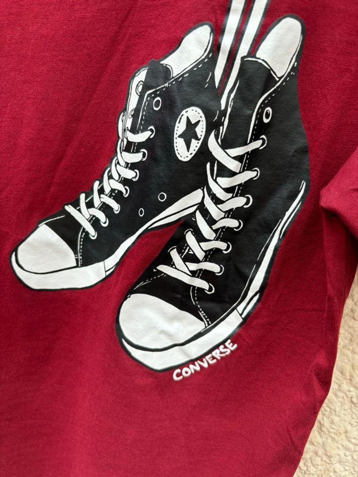 T- Shirt converse bordeaux S - photo numéro 2