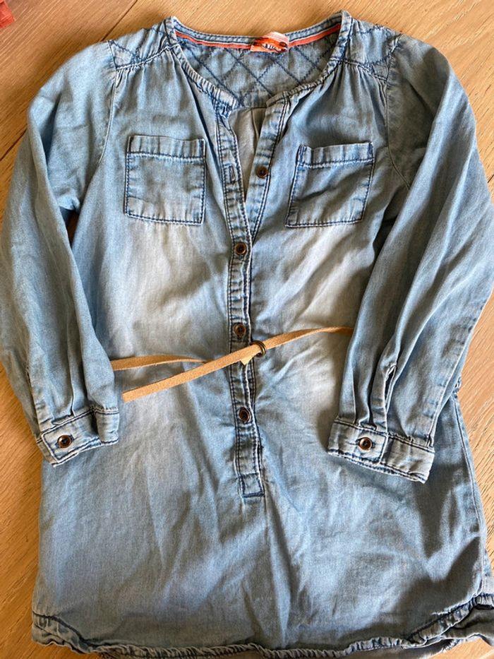 Robe effet jean avec ceinture TAO 4 ans - photo numéro 1