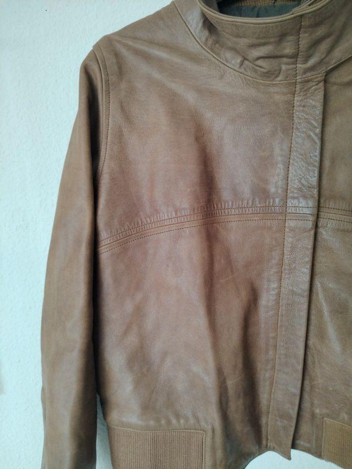 Veste en cuir marron - photo numéro 5