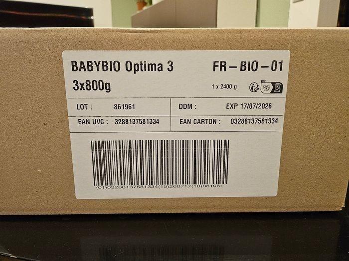 Lot de 5 x Babybio Optima Croissance 800g - photo numéro 1