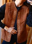 Gilet marron vintage 100% cuir leather