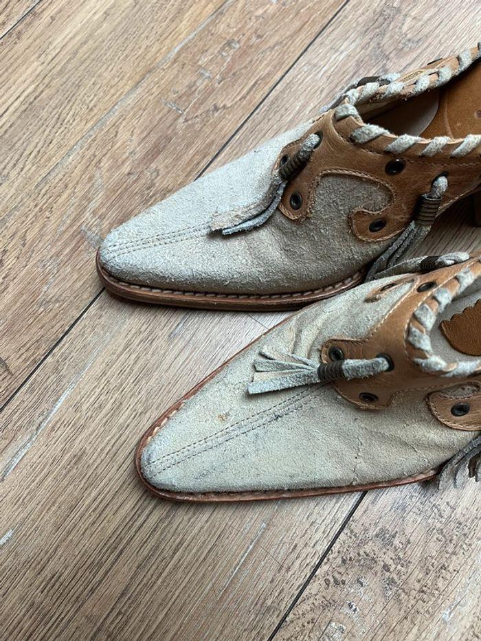 Santiags mules à talon Destroy taille 37 vintage en cuir à talon - photo numéro 9