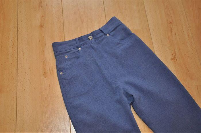 Pantalon classique stretch bleu t.2/M-38 état neuf - photo numéro 3