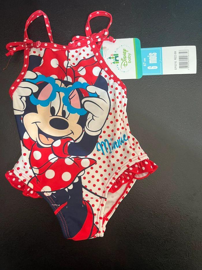 Maillot bain rouge minnie 6 mois - photo numéro 1