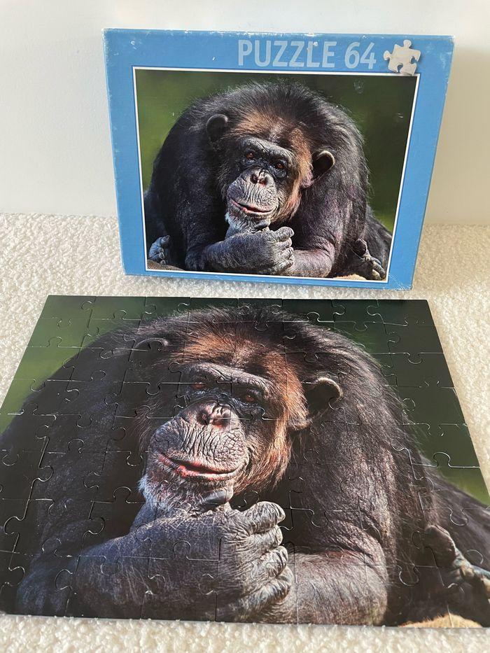 Puzzle 64 pièces Chimpanzé - photo numéro 1