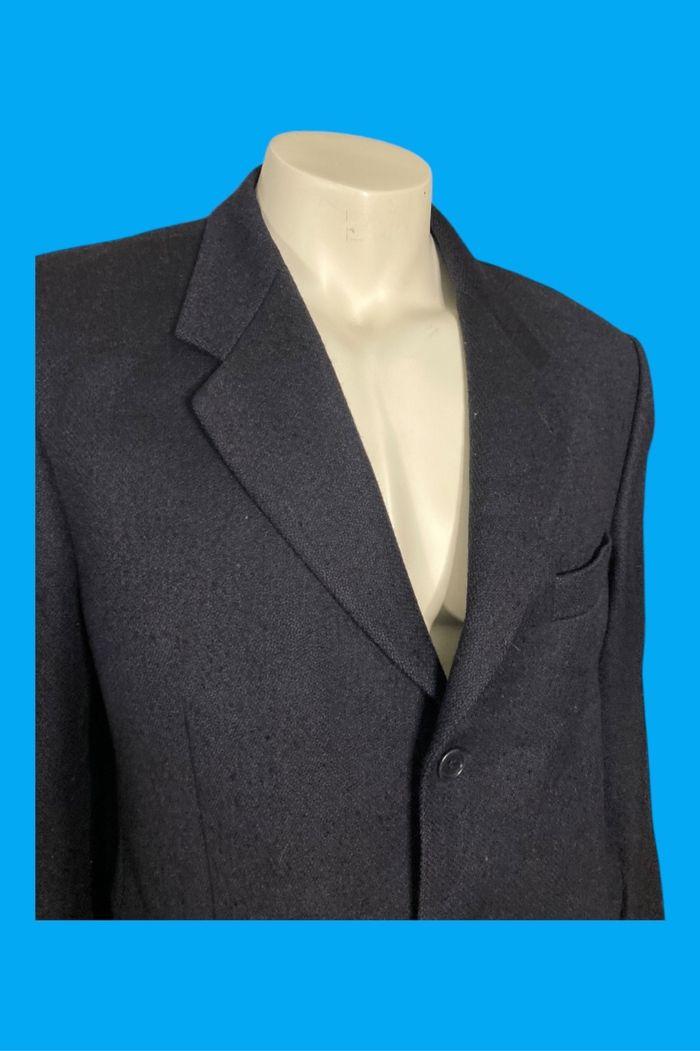 Blazer homme grande taille bleu marine en laine Pierre Cardin taille 52 en bon état - photo numéro 3