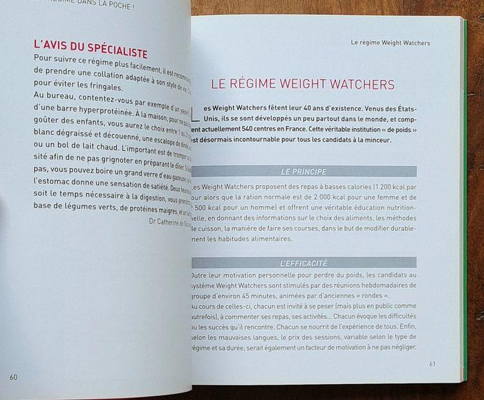 Lot 2 Livres, Weight Watchers Le Plaisr De Maigrir, Le Bon Régime Dans La poche - photo numéro 6