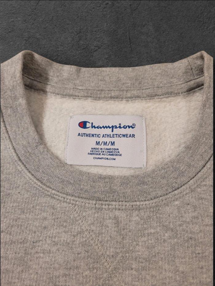 Pull Sweat Croctop Champion Taille M Gris Logo Brodé - photo numéro 6