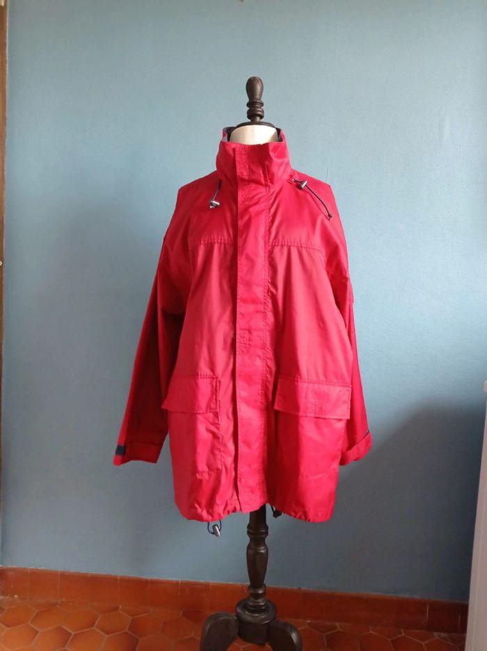 Imperméable rouge doublé homme/Femme taille L - photo numéro 2