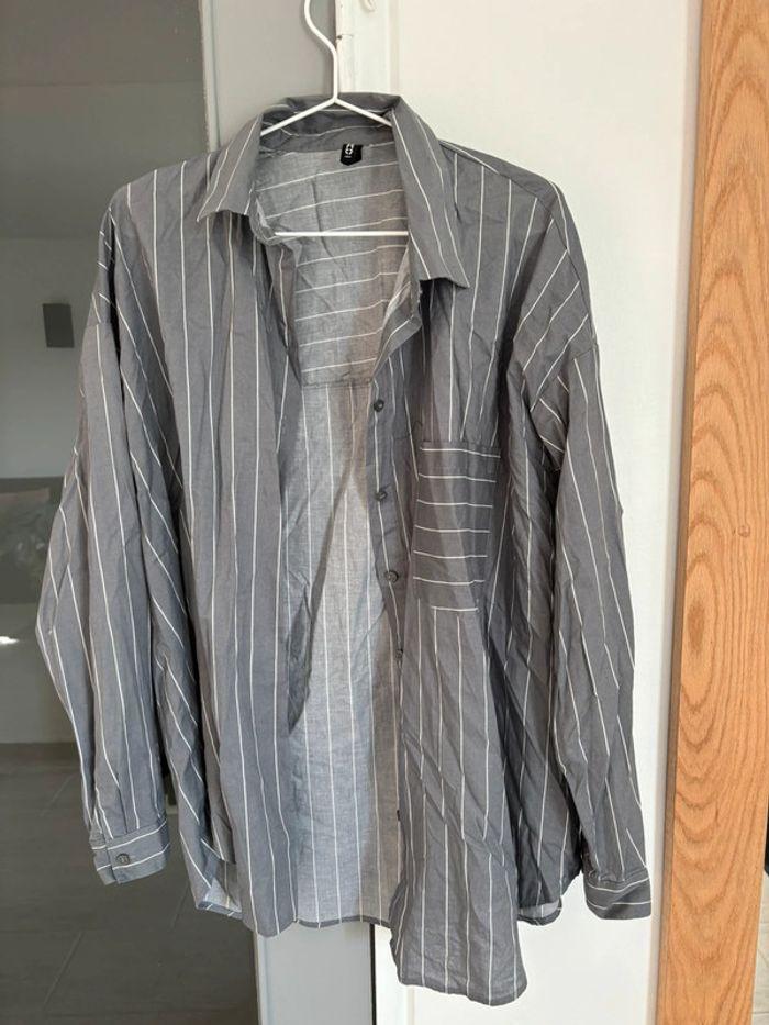 Chemise longue à rayures h&m - photo numéro 1