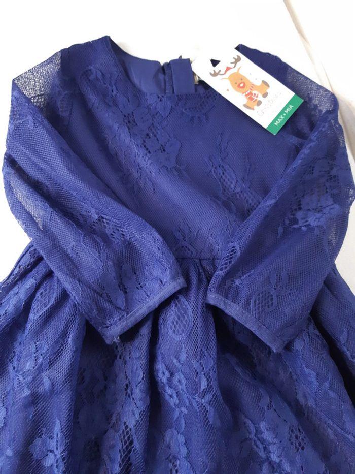 Robe dentelle bleu marine taille Max & Mia 92 cm 2 ans - photo numéro 12