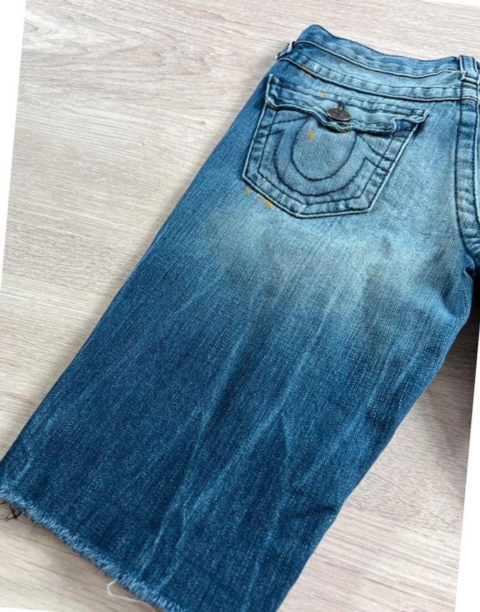 🩳 Short vintage brodé en jean True Religion Bleu Taille XS 🩳 - photo numéro 12