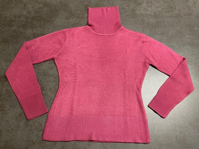 Pull col roulé femme fuschia T38 - photo numéro 1