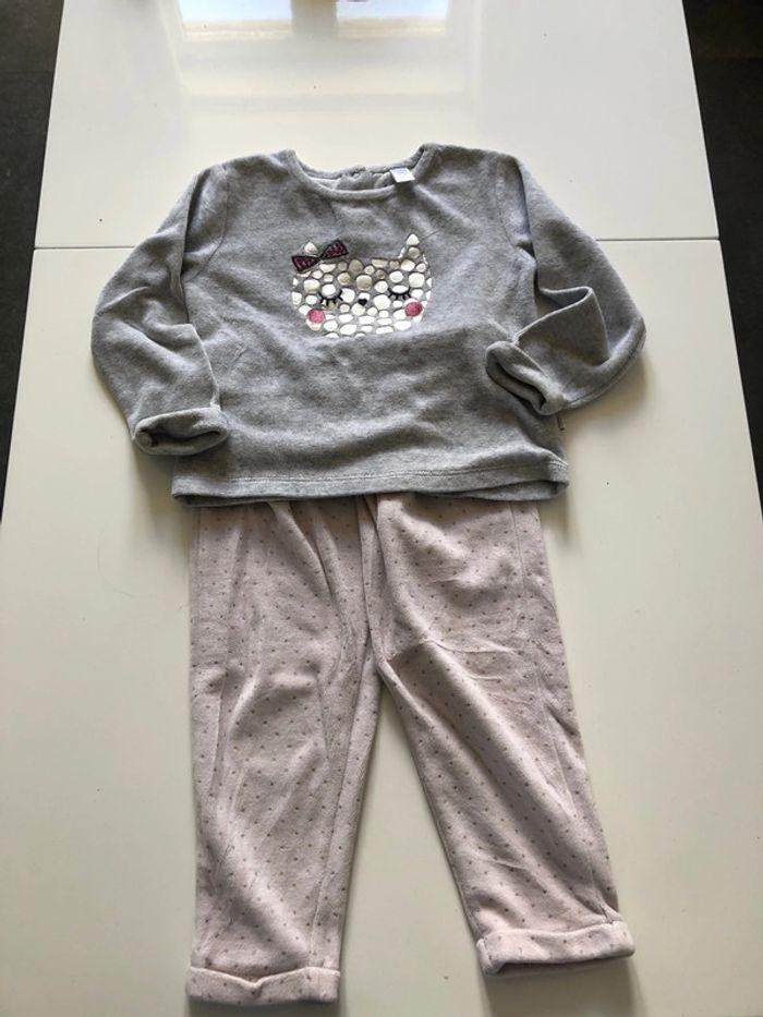 Pyjama velours - Petit chat - photo numéro 1