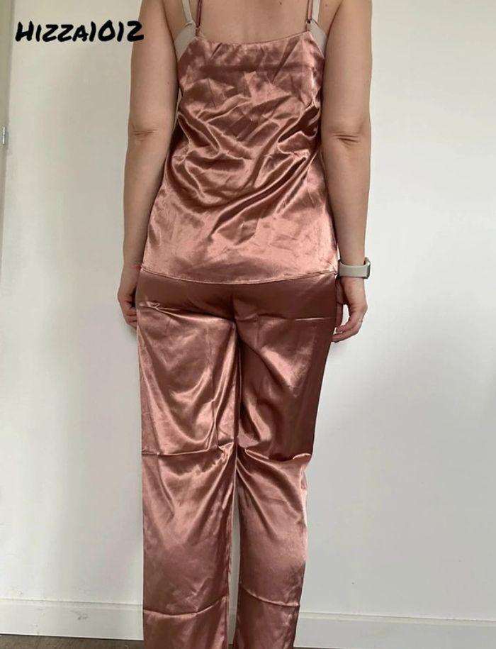 Ensemble pyjama 3 pièces satiné rose gold taille 36/38 💖 - photo numéro 5