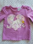 T-shirt manches longues rose Marie Aristochats Disney 9 mois comme neuf