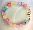 Bracelet avec perles en verre 8mm – Multicolore 1