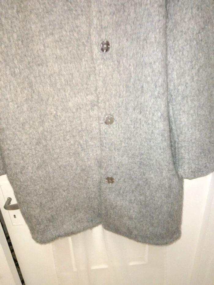 Manteau laine gris doublé Mango - photo numéro 3